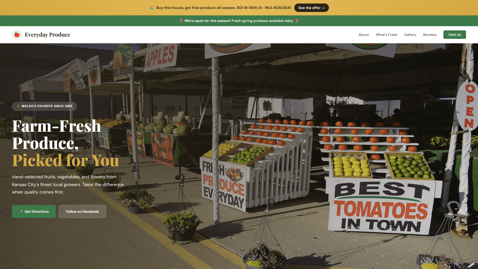 Everyday Produce homepage